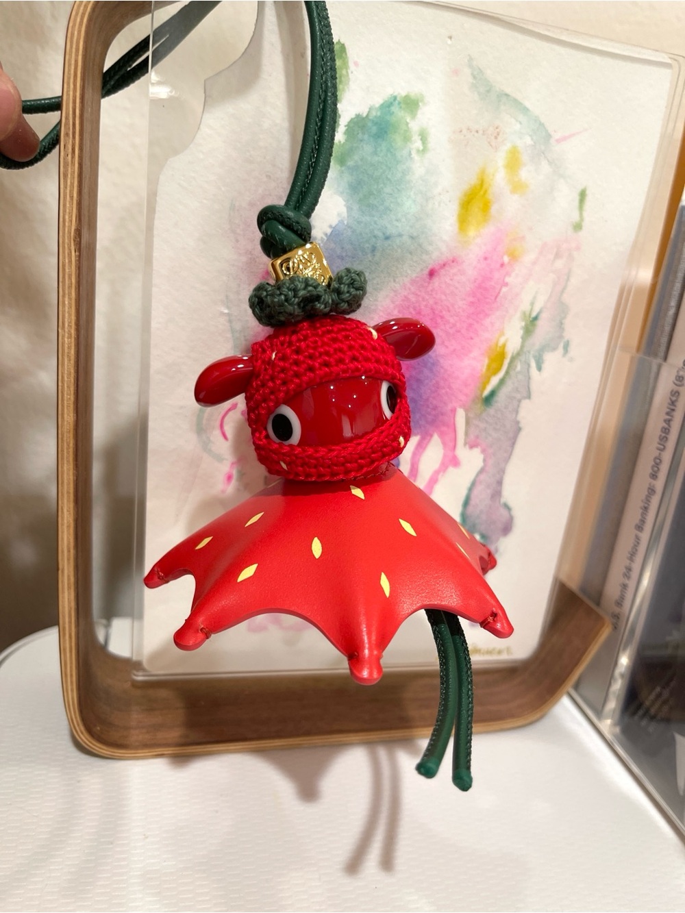 Loewe Berrybop Strawberry Character Bag Charm - Picture 3 of 11